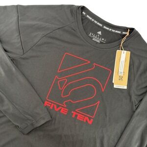 NWT Adidas Five Ten Aeroready Womens S Bike Jersey Black Long Sleeve Performance